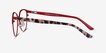 Marigold Red & Leopard Acetate, MetalEyeglass Frames from EyeBuyDirect, Side View