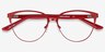 Marigold Red & Leopard Acetate-metalEyeglass Frames from EyeBuyDirect, Closed View