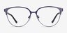 Marigold Purple & Leopard Acetate-metalEyeglass Frames from EyeBuyDirect, Front View