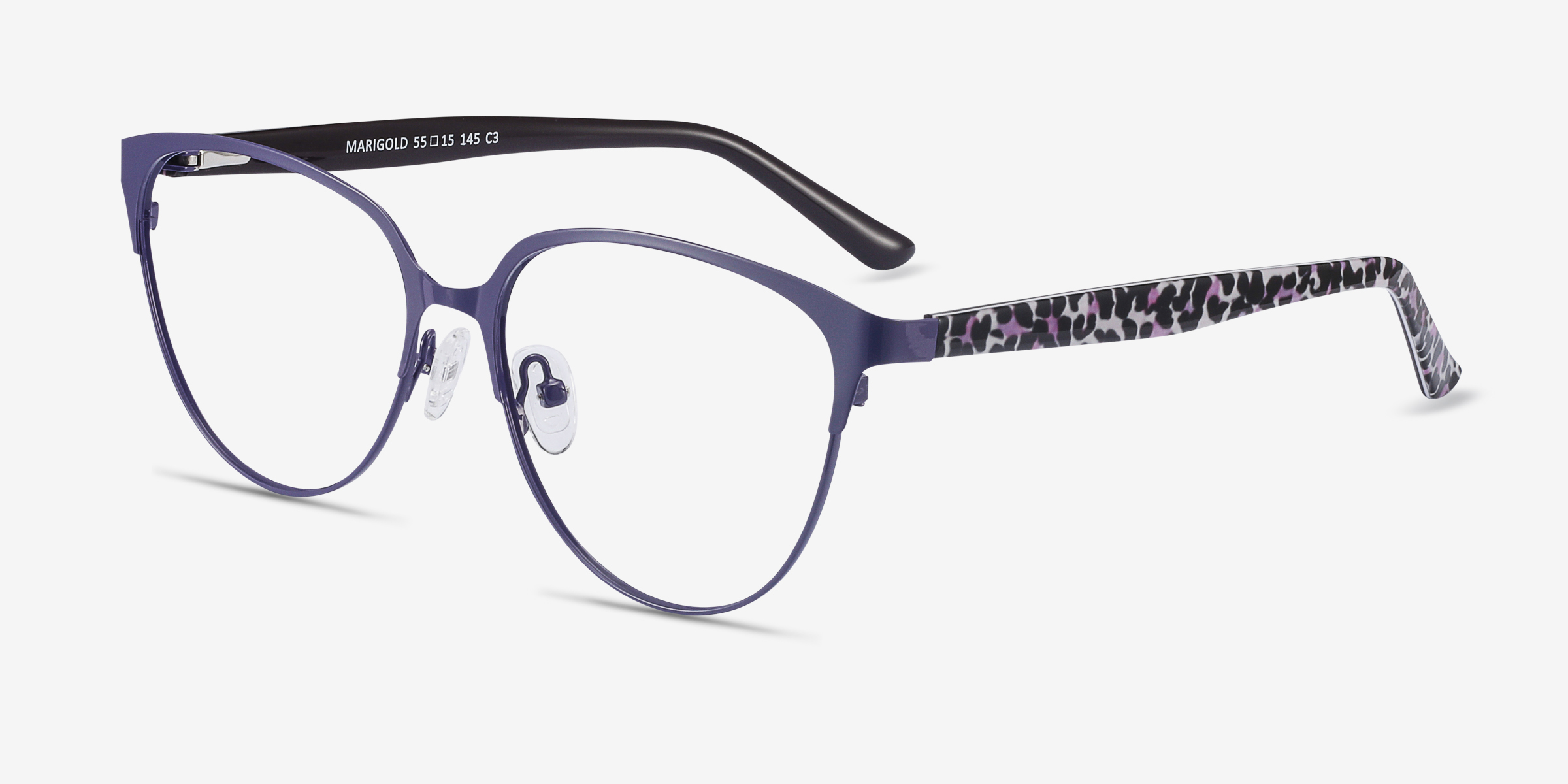 Marigold Cat Eye Purple And Leopard Glasses For Women Eyebuydirect 6894