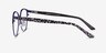 Marigold Purple & Leopard Acetate-metalEyeglass Frames from EyeBuyDirect, Side View