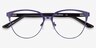 Marigold Purple & Leopard Acetate-metalEyeglass Frames from EyeBuyDirect, Closed View