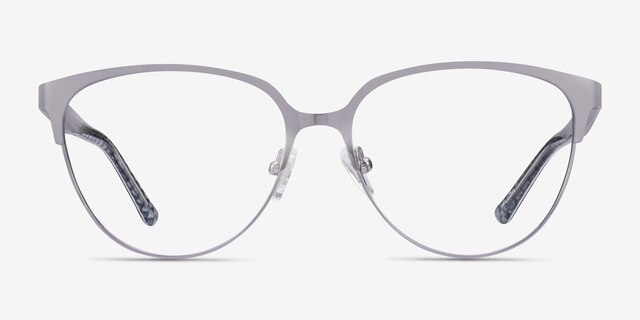 Marigold Silver & Reptile Acetate-metalEyeglass Frames from EyeBuyDirect, Front View