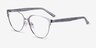 Marigold Silver & Reptile Acetate-metalEyeglass Frames from EyeBuyDirect, Angle View