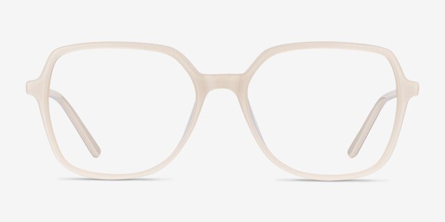 Lenny Cream Acetate-metalEyeglass Frames from EyeBuyDirect, Front View