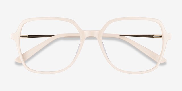 Lenny Cream Acetate-metalEyeglass Frames from EyeBuyDirect, Closed View