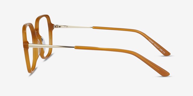 Lenny Mellow Yellow Acetate-metalMontures de lunettes de vue d'EyeBuyDirect, Vue de Côté