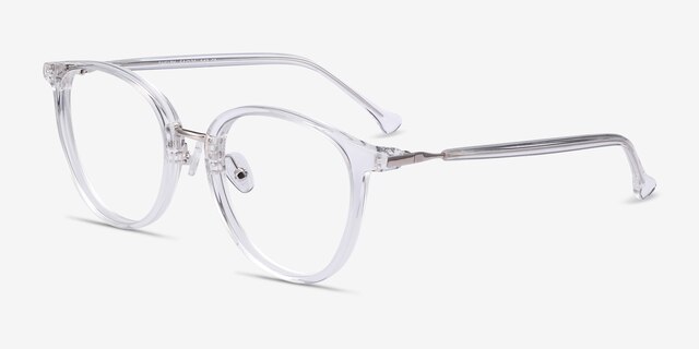Shelby Clear Acetate-metalEyeglass Frames from EyeBuyDirect, Angle View