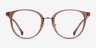 Shelby Clear Brown Acetate-metalEyeglass Frames from EyeBuyDirect, Front View