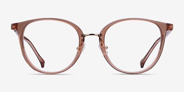 Shelby Clear Brown Acetate-metal Eyeglass Frames