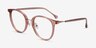 Shelby Clear Brown Acetate-metalEyeglass Frames from EyeBuyDirect, Angle View