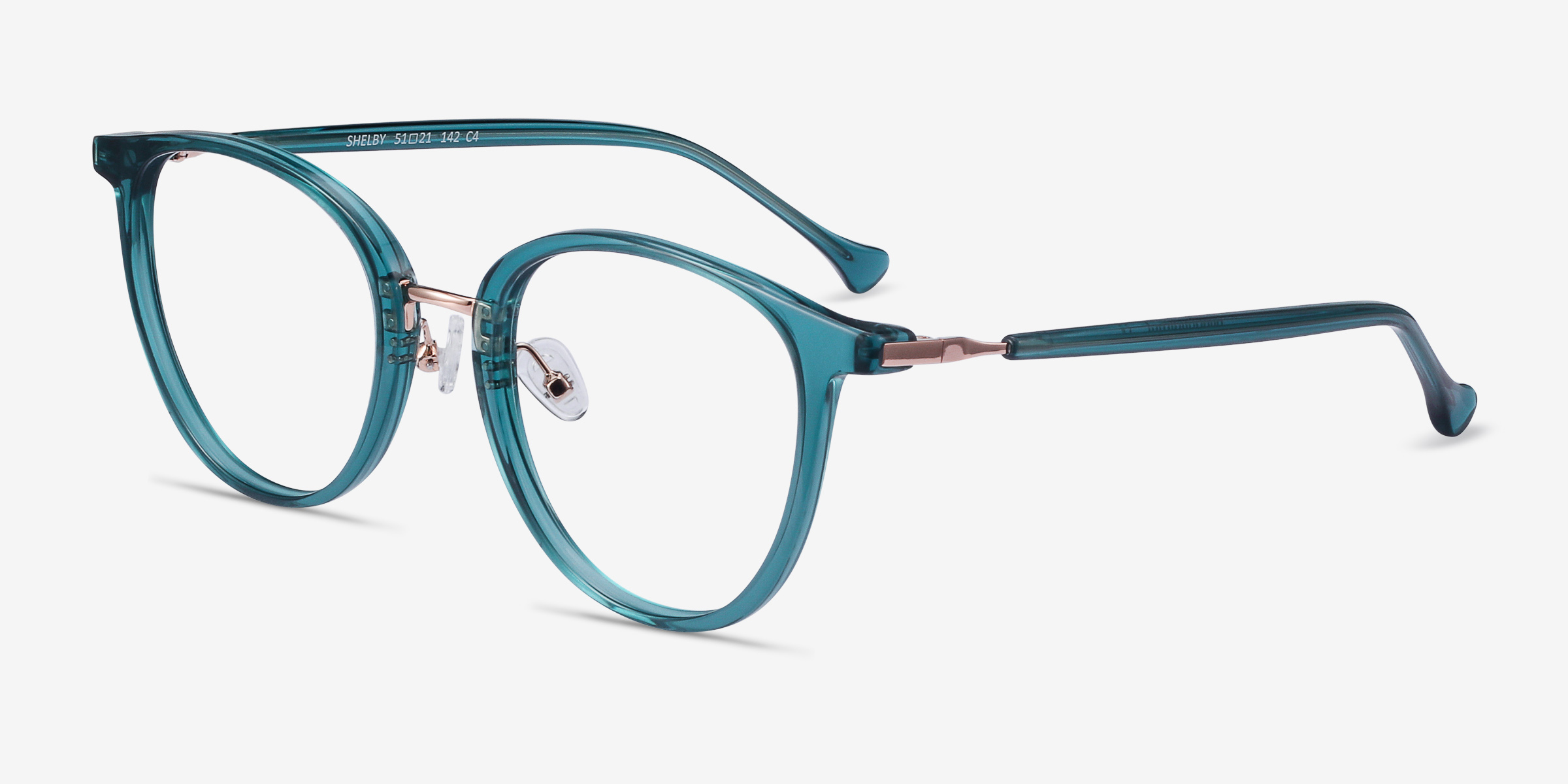 Shelby Round Teal Glasses For Women Eyebuydirect 