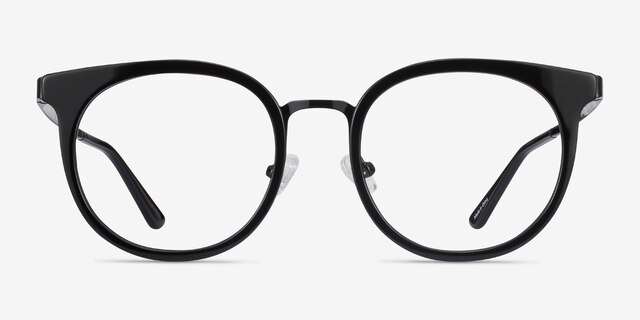 Murphy Black Acetate-metalEyeglass Frames from EyeBuyDirect, Front View