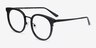 Murphy Black Acetate-metalEyeglass Frames from EyeBuyDirect, Angle View