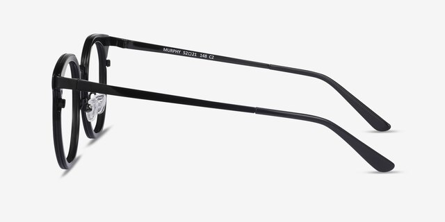 Murphy Black Acetate-metalEyeglass Frames from EyeBuyDirect, Side View