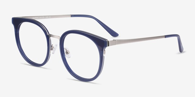 Murphy Navy Acetate-metalEyeglass Frames from EyeBuyDirect, Angle View