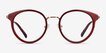 Jezzie Burgundy & Gold Acetate, MetalEyeglass Frames from EyeBuyDirect, Front View
