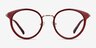 Jezzie Burgundy & Gold Acetate-metalEyeglass Frames from EyeBuyDirect, Front View
