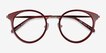 Jezzie Burgundy & Gold Acetate, MetalEyeglass Frames from EyeBuyDirect, Closed View