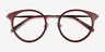 Jezzie Burgundy & Gold Acetate-metalEyeglass Frames from EyeBuyDirect, Closed View