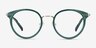 Jezzie Emerald Green & Gold Acetate-metalEyeglass Frames from EyeBuyDirect, Front View
