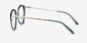 Jezzie Emerald Green & Gold Acetate-metalEyeglass Frames from EyeBuyDirect, Side View