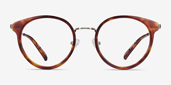 Jezzie Tortoise & Gold Acetate-metal Eyeglass Frames
