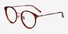 Jezzie Tortoise & Gold Acetate-metalEyeglass Frames from EyeBuyDirect, Angle View