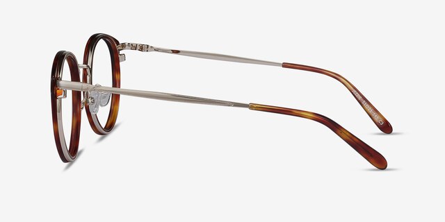 Jezzie Tortoise & Gold Acetate-metalEyeglass Frames from EyeBuyDirect, Side View