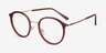 Colman Coffee Acetate-metalEyeglass Frames from EyeBuyDirect, Angle View