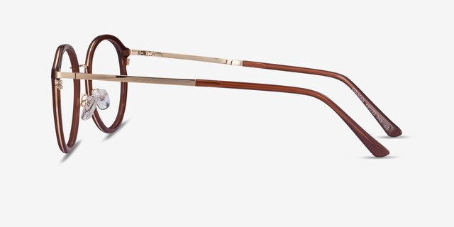 Colman Coffee Acetate-metalEyeglass Frames from EyeBuyDirect, Side View