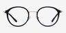 Colman Black Acetate-metalEyeglass Frames from EyeBuyDirect, Front View