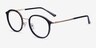 Colman Black Acetate-metalEyeglass Frames from EyeBuyDirect, Angle View