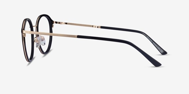 Colman Black Acetate-metalEyeglass Frames from EyeBuyDirect, Side View