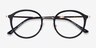 Colman Black Acetate-metalEyeglass Frames from EyeBuyDirect, Closed View