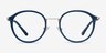 Colman Navy Acetate-metalEyeglass Frames from EyeBuyDirect, Front View