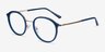 Colman Navy Acetate-metalEyeglass Frames from EyeBuyDirect, Angle View
