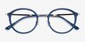 Colman Navy Acetate-metalEyeglass Frames from EyeBuyDirect, Closed View