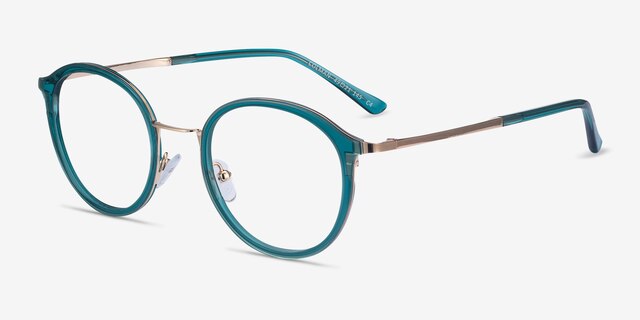 Colman Green Acetate-metalEyeglass Frames from EyeBuyDirect, Angle View