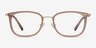Barnaby Clear Brown Acetate-metalEyeglass Frames from EyeBuyDirect, Front View