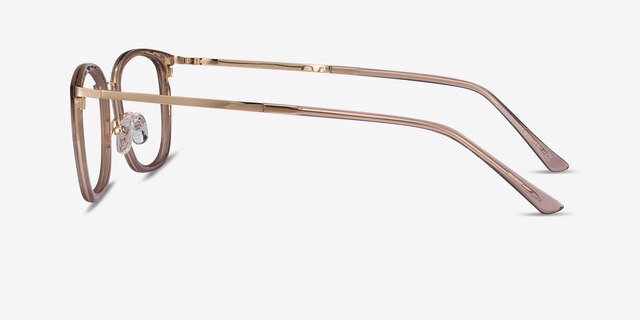 Barnaby Clear Brown Acetate-metalEyeglass Frames from EyeBuyDirect, Side View