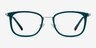 Barnaby Teal Acetate-metalMontures de lunettes de vue d'EyeBuyDirect, Vue de Face