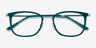 Barnaby Teal Acetate-metalMontures de lunettes de vue d'EyeBuyDirect, Vue Rapprochée