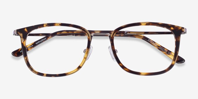 Barnaby Tortoise Acetate-metalEyeglass Frames from EyeBuyDirect, Closed View