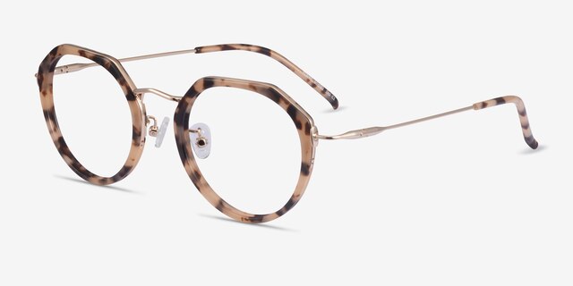 Claire Ivory Tortoise AcetateEyeglass Frames from EyeBuyDirect, Angle View