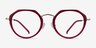 Claire Raspberry  Gold AcetateEyeglass Frames from EyeBuyDirect, Front View