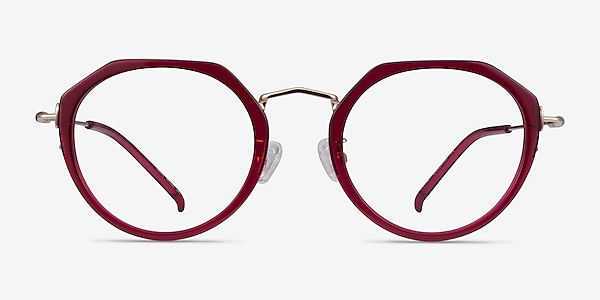 Claire Raspberry Gold Acetate Eyeglass Frames
