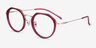 Claire Raspberry  Gold AcetateEyeglass Frames from EyeBuyDirect, Angle View