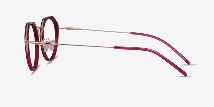 Claire Raspberry  Gold Acetate Eyeglass Frames from EyeBuyDirect