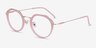 Claire Pink  Rose Gold AcetateEyeglass Frames from EyeBuyDirect, Angle View